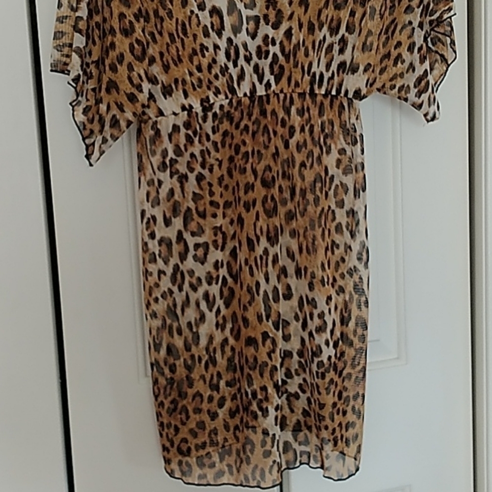 Jordan Taylor Leopard Print Empire Waist Coverup S - Picture 8 of 12